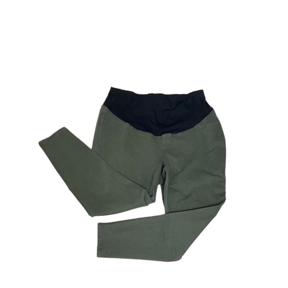 MAURICES Maternity Jeggings Green Black Waistband Repreve Recycled Size 20W NWT